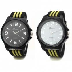 Yellow Stripe Sports Watch