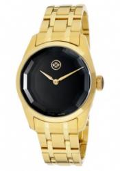 Evisu 8001-44 Women's Minako Black Dial Gold Tone Ion Plated Stainless Stee