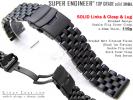 FS: 22mm - 24mm PVD Black Super Engineer Solid Stainless Steel Bracelet FS: 22mm - 24mm PVD Black Super Engineer Solid Stainless Steel Bracelet
