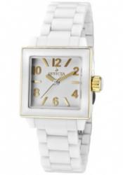 Invicta 1171 Women's Ceramics White Dial 18K Gold Plated SS 