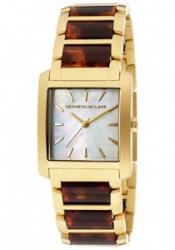 Kenneth Jay Lane 1608 Women's White MOP Dial Gold Tone IP St