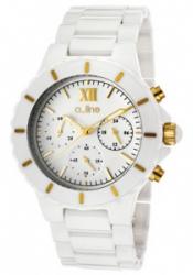 a_line 20041-WWWGR Women's Marina Chrono White Dial Gold Tone Accent White 